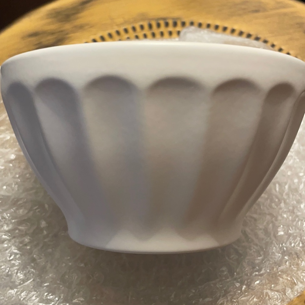 Anthropologie Matte Latte Bowl White NWOT